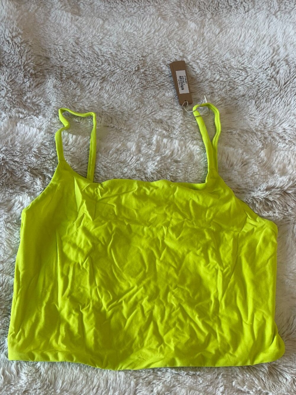 SKIMS Fits Everybody Strappy Back Cami Top in Neon Lime size S
